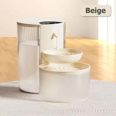 Inspired Living SmartFlow 3L Cat Water Fountain Automatic Pet Water Dispenser beige