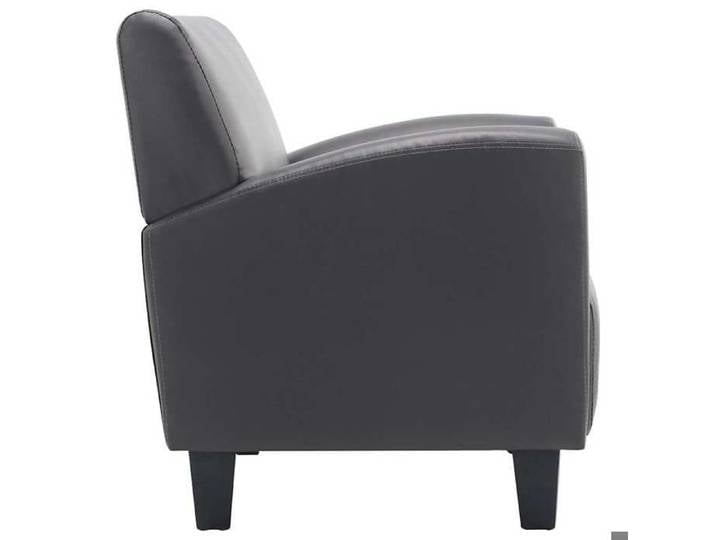 Solde août Chaise gris similicuir - Fauteuil siège salon - 70x69x72 cm 44997166