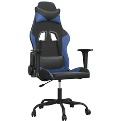 vidaXL Gaming-Stuhl, Gaming Stuhl, Schwarz, Blau