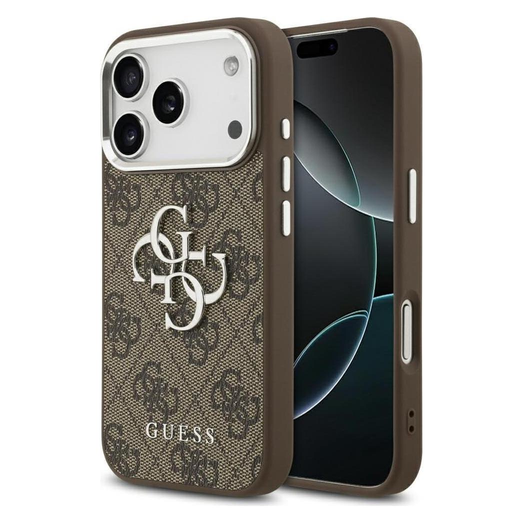 Guess - Hardcase Big 4G Logo Classic Logo (GUHCP17LP4G4SMCW) - iPhone 17 Pro - Brown (Apple iPhone 17 Pro) (GUHCP17LP4G4SMCW)
