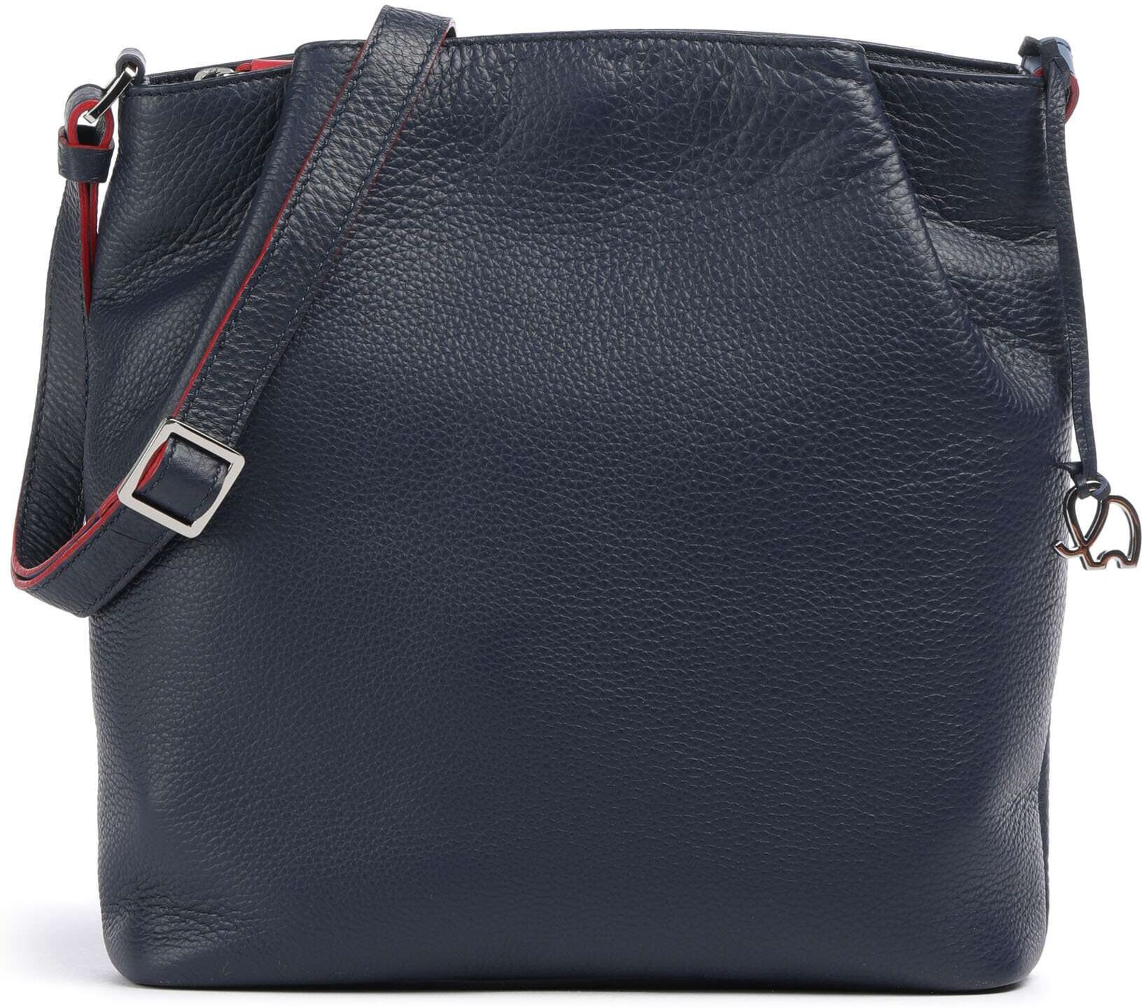 Mywalit Umhängetasche aus Leder, blau