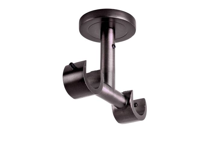 Deckenhalter für Gardinenstange ⌀ 19 mm, anthrazit gebürstet,