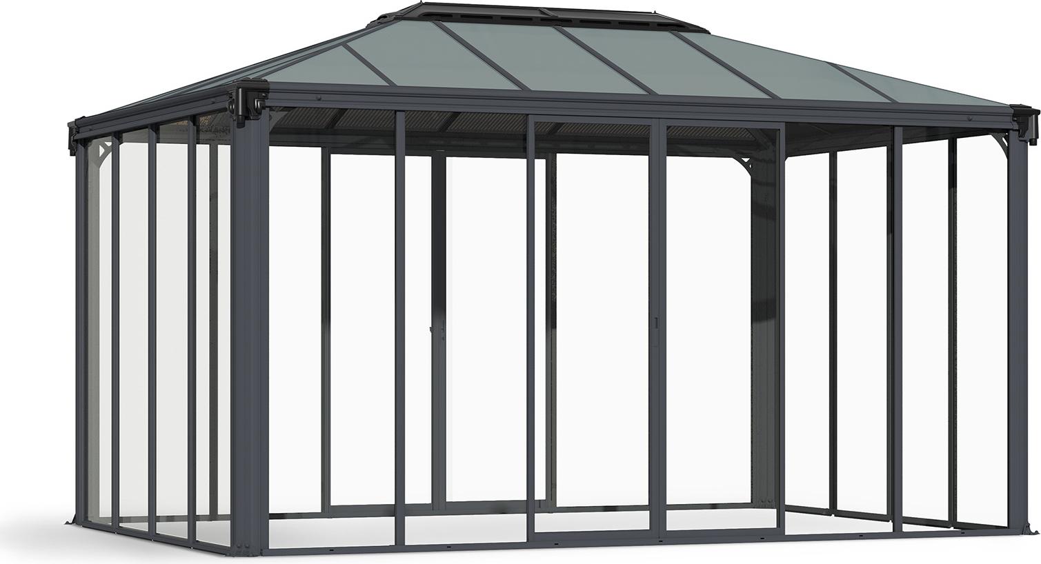Palram - Canopia Aluminium Kaltwintergarten Ledro 4300 Anthrazit 430x296x275 cm