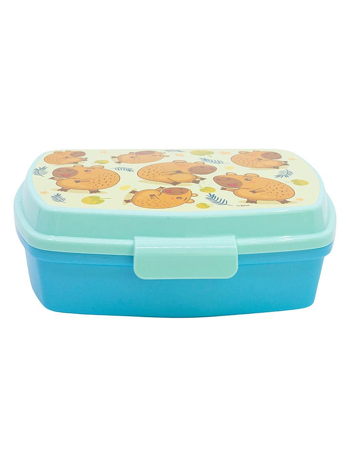 Stor Lunchbox "Capibara" in Türkis/ Hellblau - onesize