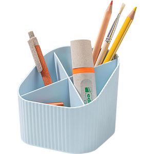 Han Stiftehalter 17238-884, Re-X-LOOP, Recycling-Kunststoff, 4 Fächer, pastellblau