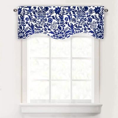 "DriftAway Julia Scalloped Edge with Selfcord Lined Window Curtain Single Swag Valance - 52"" width x 16 "" length"