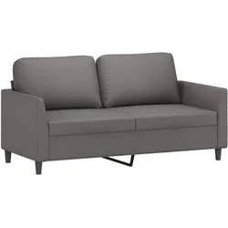 vidaXL 2-Sitzer-Sofa Grau 140 cm Kunstleder