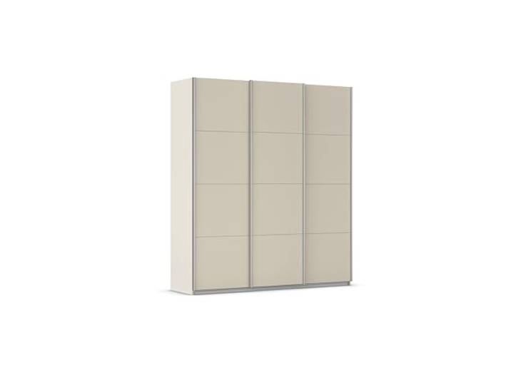 Rauch Möbel KULMBACH, Schwebetürenschrank, Farbe Beige, Breite 203 cm Kleiderschrank mit Schwebetüren, Schiebetüren, 3-türig, Zubehör Basic, für Schlafzimmer, Jugendzimmer, Garderobe, Flur