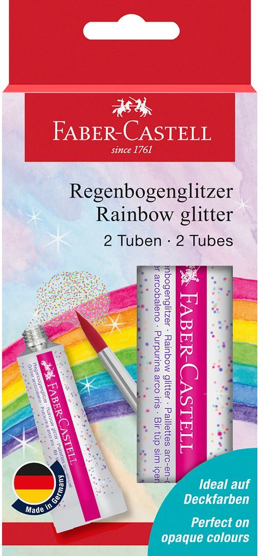 FABER-CASTELL Glitterfärg Rainbow 2 x12 ml