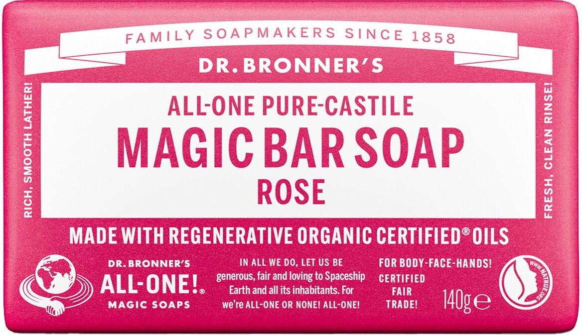 140g DR. BRONNER'S MAGIC BAR SOAP Rose
