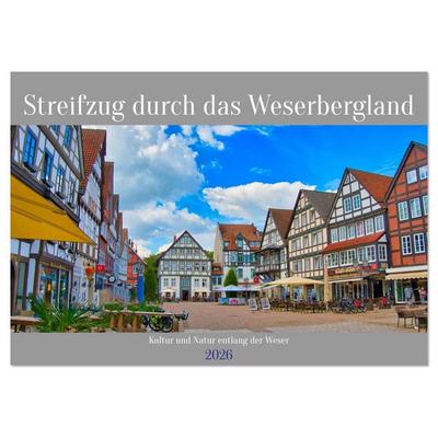 Streifzug durch das Weserbergland (Tischkalender 2026 DIN A5 quer), CALVENDO Monatskalender