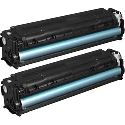 2 Kompatible Toner ersetzt HP CB540AD 125A Doppelpack schwarz