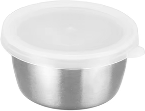 Inspire Curations 1 6pcs 40ML Salad Dressing Container Sauce Dishes Portable Stainless Steel Small Sauce Cup With Leakproof Lids Dipping C 1pc