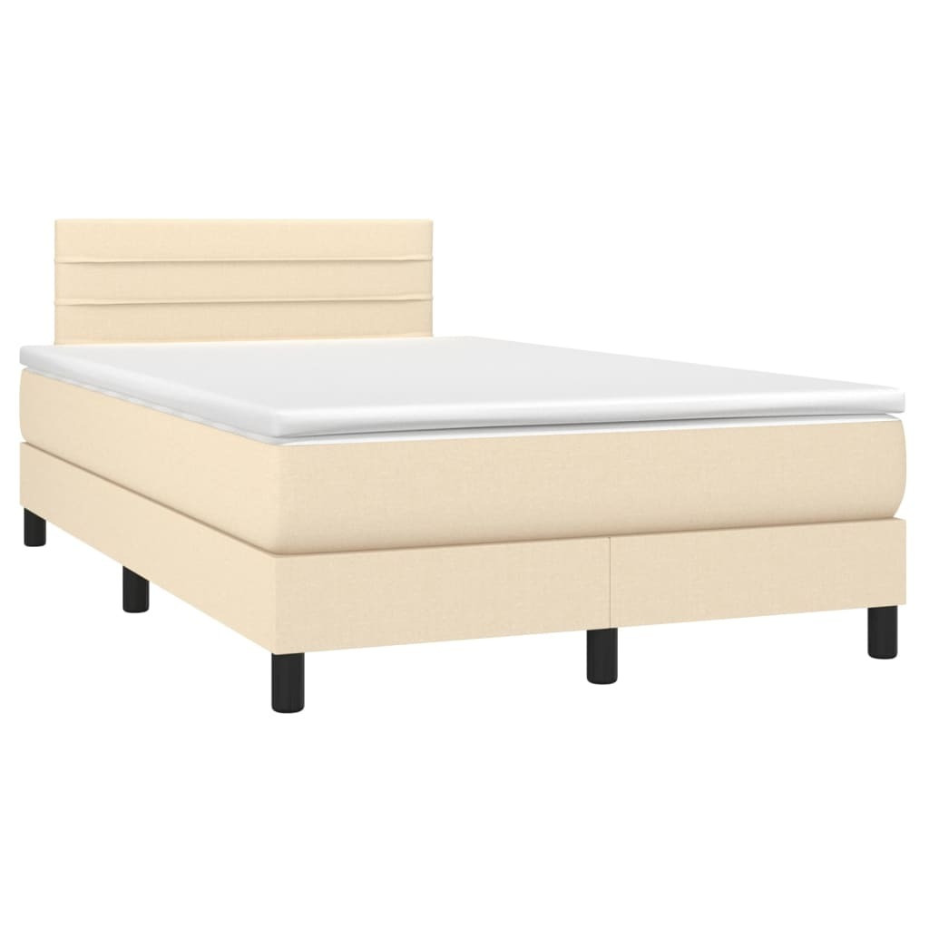 Prolenta Boxspringbed met matras en LED-verlichting, textiel, 120 x 190 cm