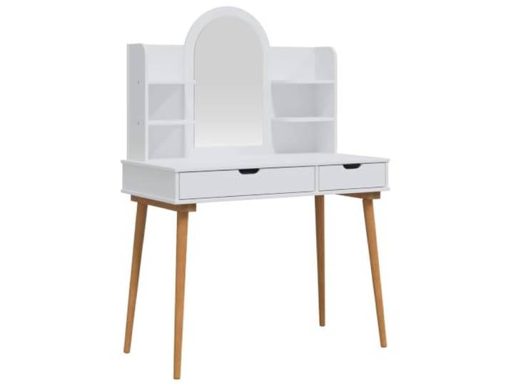 Makastle Schminktisch-Set Weiß 100x50x143 cm mit Spiegel