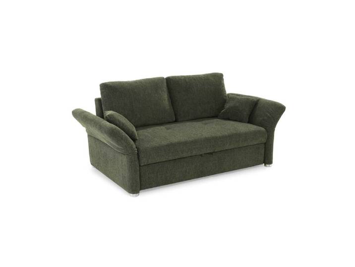 Trendstore Jorden Schlafsofa in 2 Größen - Chenille dunkelgrün - 166 Schlaffunktion Modern