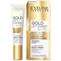 Luxuriöse Gold-Creme zur Straffung von Augen- und Lippenkonturen 50+/70+