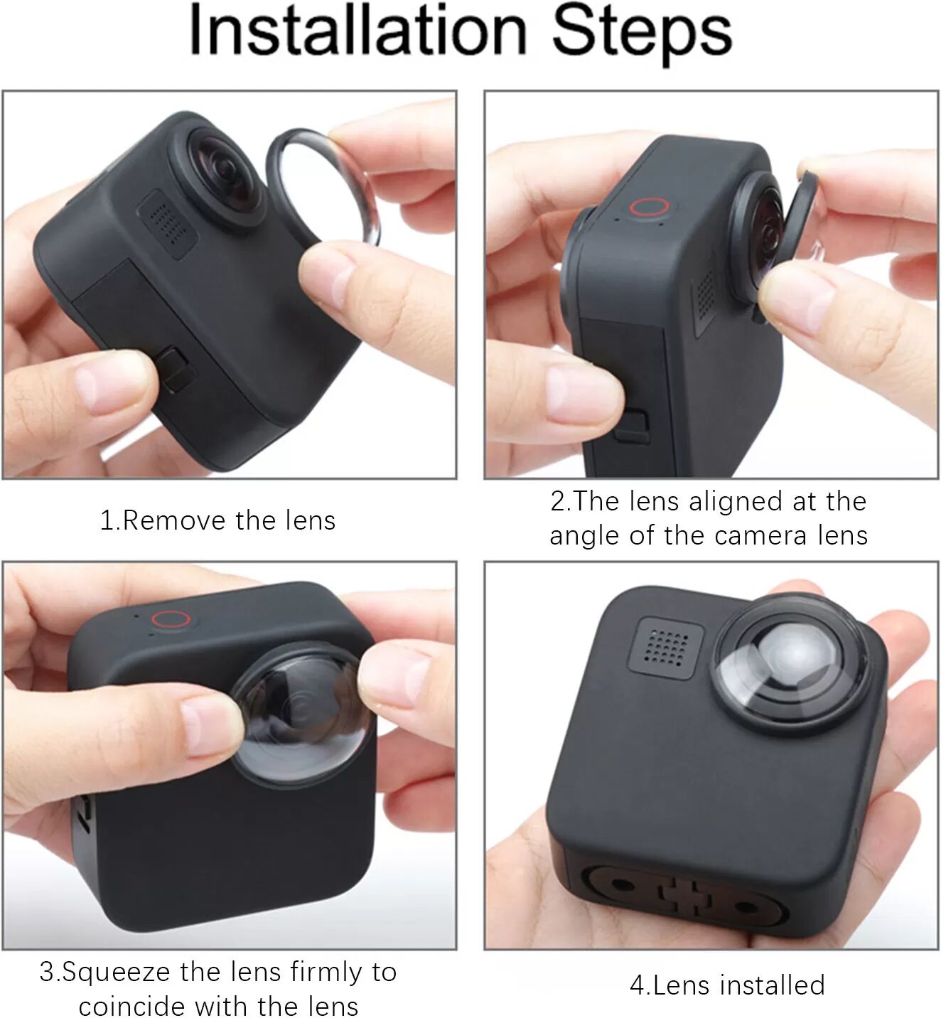 INF 2er-Pack Objektivschutzabdeckungen für GoPro Max