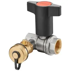 Oventrop, Ventil, OV Knebelgriff-Kugelhahn Optibal PN 16 Messing mit Entleerung DN 25 1Zoll