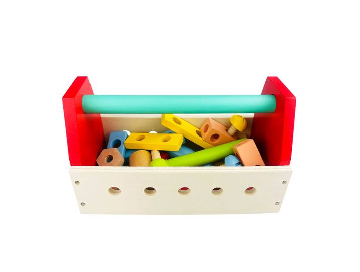 Werkzeugkasten Kinder Holz 25 x 12 cm