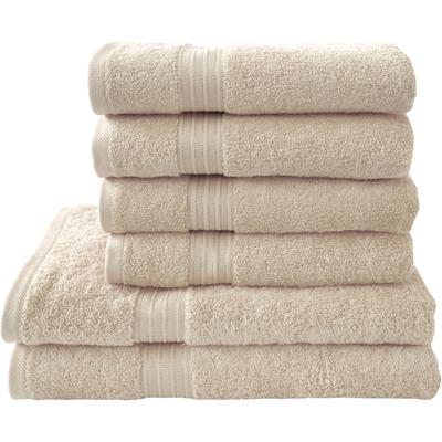 Handtuch Set DYCKHOFF "Siena", beige (champagner), Obermaterial: 100% Baumwolle, Handtuch-Sets, in tollen Unifarben