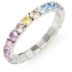 DIAMONIQUE® Flex-Ring mind. = 1,80ct Brillantschliff Edelstahl