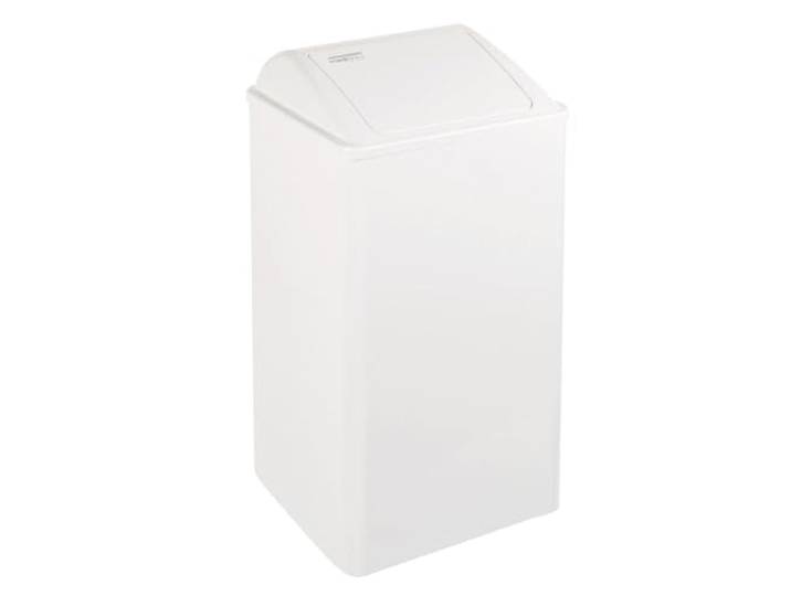All Care 11060 Dutch Bins Abfalleimer in Metall mit selbstschließendem Deckel, 65 Liter, Weiß