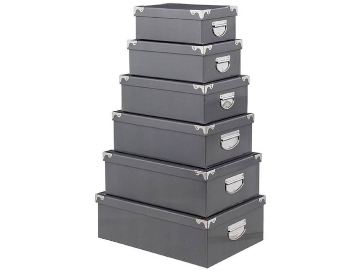 Set Aufbewahrungsboxen SOREN grau 33.5x48x16cm