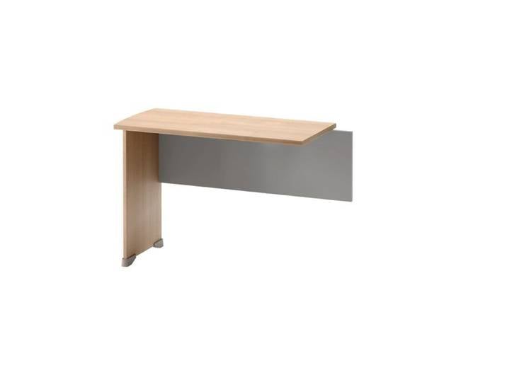 Retour bureau en effet bois hêtre beige finition matière elegante