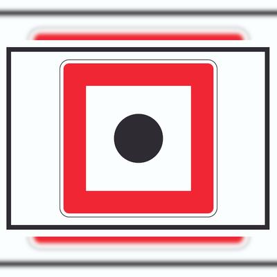 HB-Druck Schallzeichen geben Schild mit Symbol Horn benutzen A5 Rückseite selbstklebend