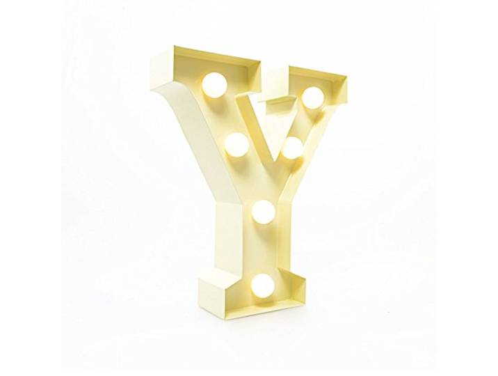 Giggle Beaver Carnaval Letter Lights - Vanille (Letter Y) Kerstmis Xmas Present