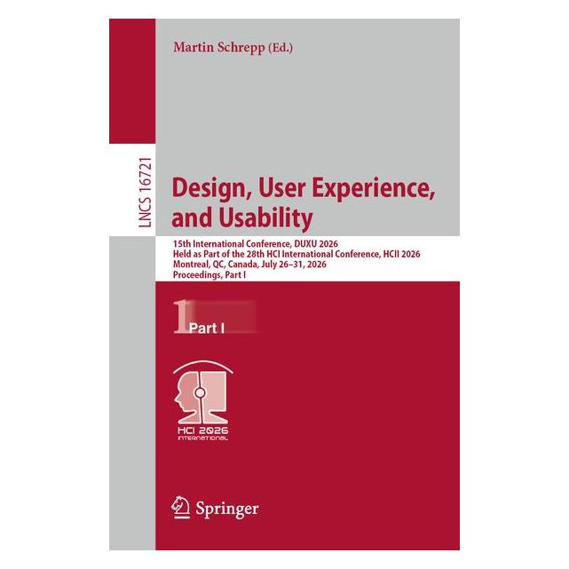 Springer Design, User Experience, and Usability (70424895)