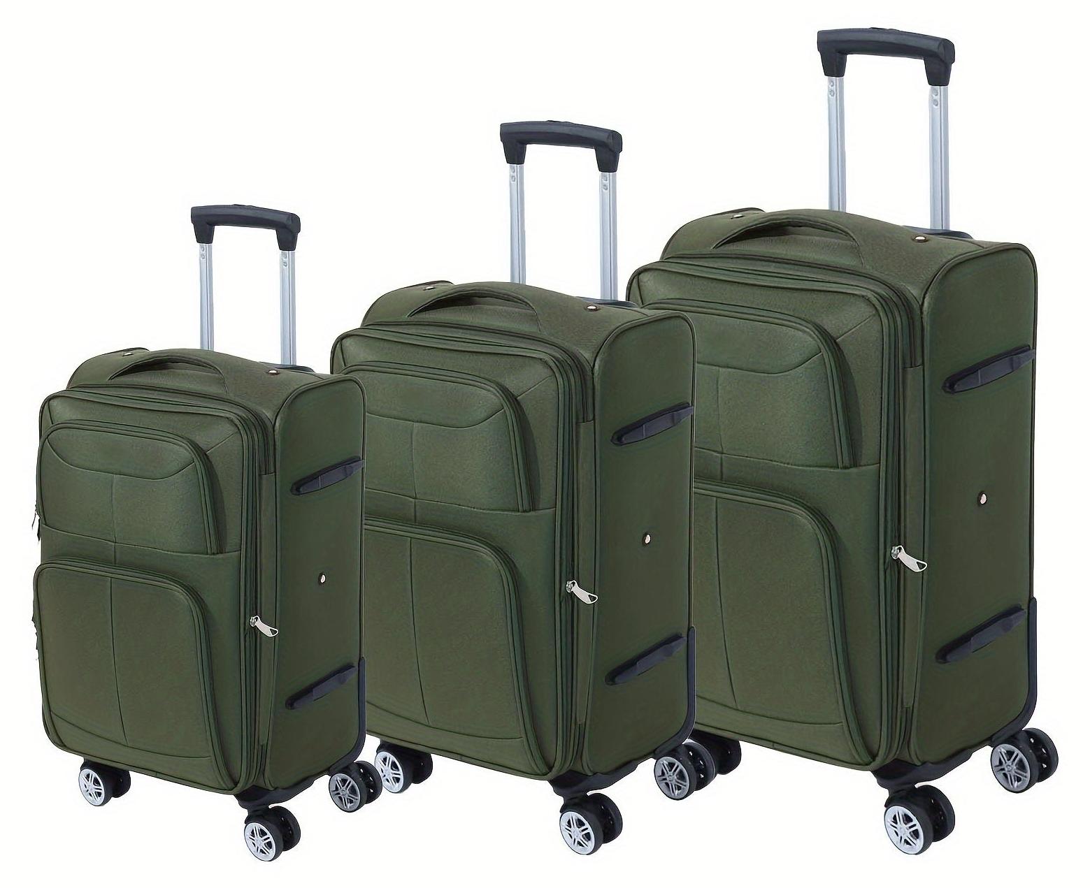 Koffer-Set - Reisekoffer - Gepäck - Spinner-Koffer - Trolley - Armeegrün - Oxford-Stoff - Kratzfest