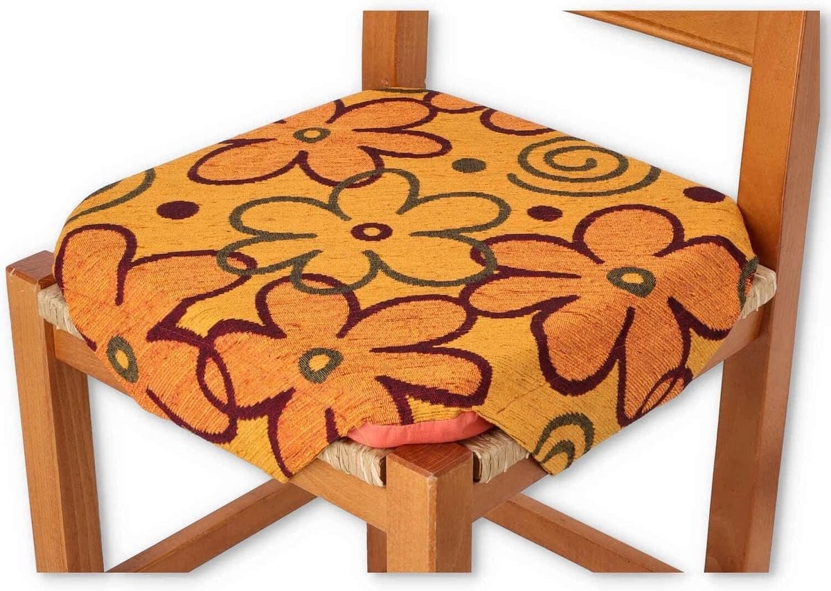 Jacquard Kussenhoes met Bloemenpatroon en Velours Effect