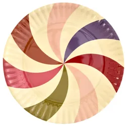 RICE Melamin Serviertablett Rund Spin Color Ø 40,5 cm, Spin Color Effect - Ø 40,5 x H 3 cm