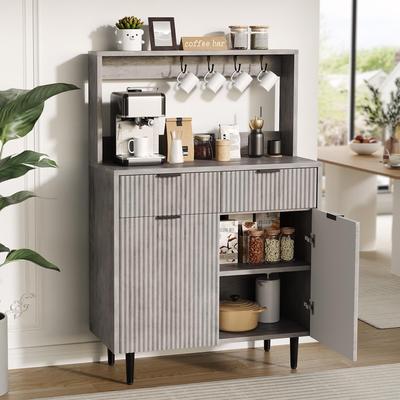 Garvee 2-Door Sideboard Buffet Cabinet with 2 Drawers, Wood Storage Cabinet