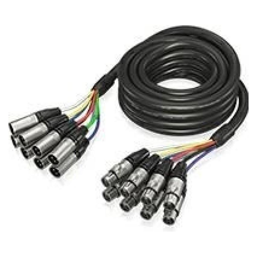 Behringer GMX-500 Kabel 8 x XLR F - 8 x XLR M 5m (5 m, Multicore Kabel, XLR Kabel) (000-EUE00-00010)