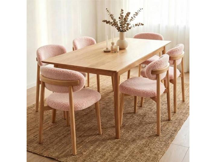 ViYi.Lot De 4 Chaises - Chaise de Cuisine - Chaises Salle à Manger - Style Nordique - Pour Salle À Manger Et Cuisine - Rose