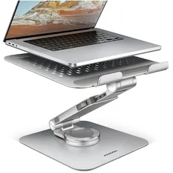 Axagon NB ACC STAND 10-17" ROTATING/ALUMINUM STND-LR, Notebook Ständer, Grau, Silber