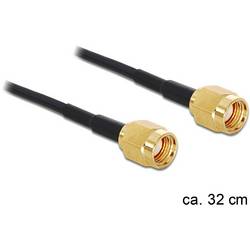 Delock WLAN-Antennen Anschlusskabel [1x RPSMA-Stecker - 1x RPSMA-Stecker] 0.32 m Gold, Schwarz 88475