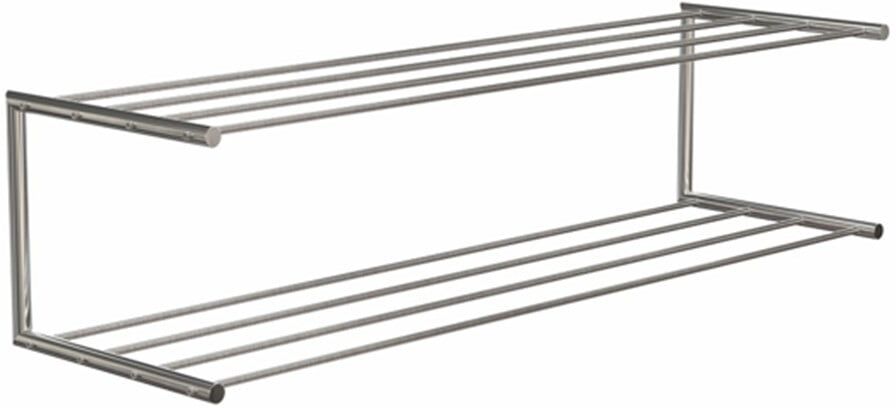 Frost Nova Schuhregal (100cm Breite, edelstahl gebürstet) 100cm Breite   edelstahl gebürstet