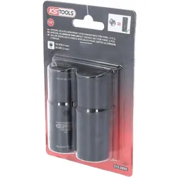 KS Tools, Reifen Zubehör, 1/2" Spezial-Alu-Felgen-Kraft-Stecknuss-Satz für Ford, 18,5 / 19,5 / 20,5 / 21,5 mm, 2-tlg
