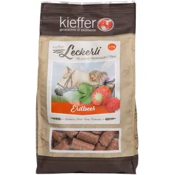 Kieffer Leckerli Erdbeer - natürlicher Leckerbissen für Pferde - 1 kg