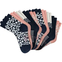SCHIESSER Mädchen Socken, 10er Pack - "Legwear Kids", Muster, Baumwolmischung Blau / 23-26