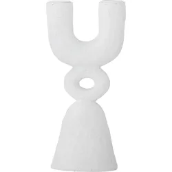 Syra Klassischer Kerzenhalter 22 cm weiß doppelt