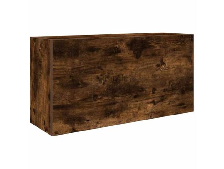 WEMYUFURN Bad-Wandschrank Räuchereiche 80x25x40 cm Holzwerkstoff Gasdruckfeder, Tür links oder rechts montierbar, sanftes geräuschloses Öffnen, Wandmontage, Badezimmer Küche Wohnzimmer