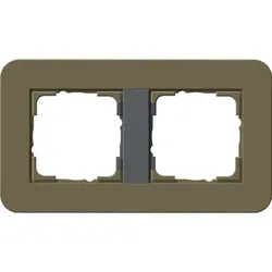 Gira E3 Abdeckrahmen 2-fach, Umbra Soft-Touch / Anthrazit