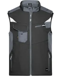 Softshellweste "JN845" - 3XL - black/carbon