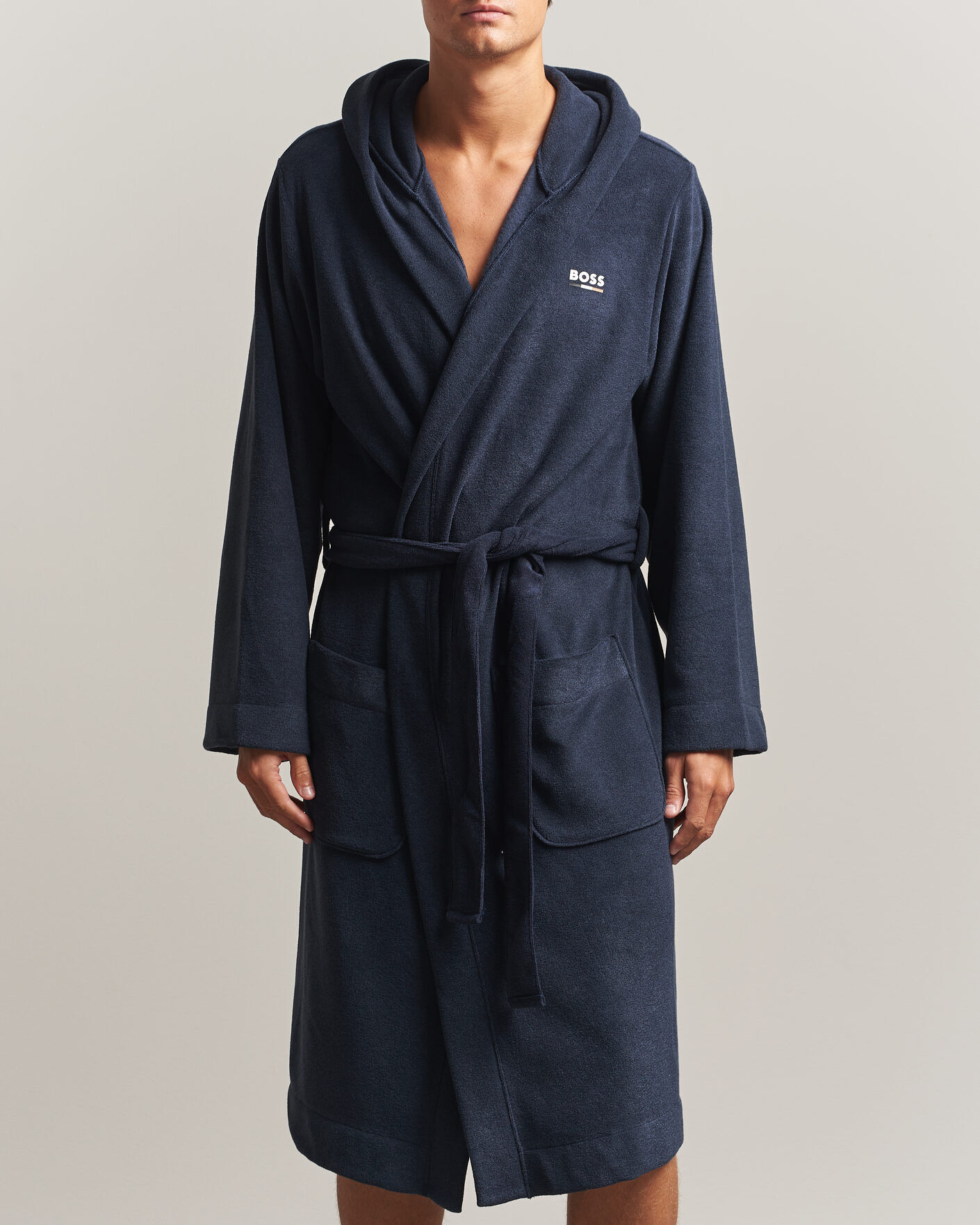 Boss BLACK Terry Robe Dark Blue men M Blå