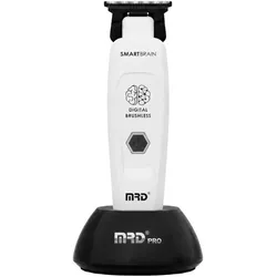 MRD Pro Smart Brain GMT-90-4 Konturentrimmer, Weiß – Brushless-Motor, Zero-Gap-Klinge, 3 Std. Akku
